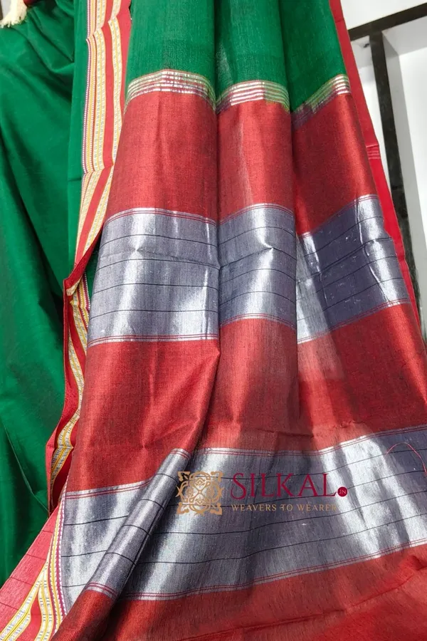 Ilkal_Mercerised_Cotton_Plain_Saree_SKL3079