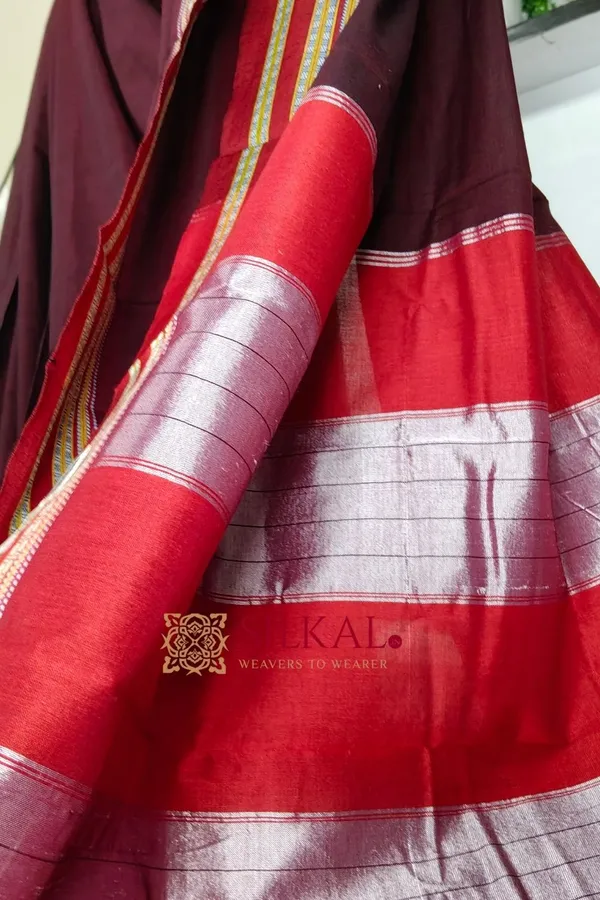 Ilkal_Mercerised_Cotton_Plain_Saree_SKL3080