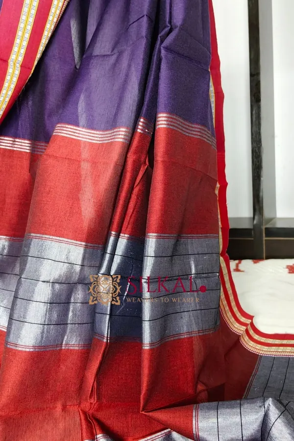 Ilkal_Mercerised_Cotton_Plain_Saree_SKL3089