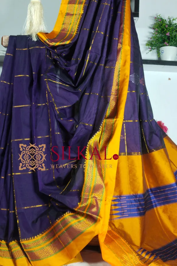 Ilkal_Mercerized_Sonamati_Cotton_Butta_Saree_Saree_Code-_SKL1483