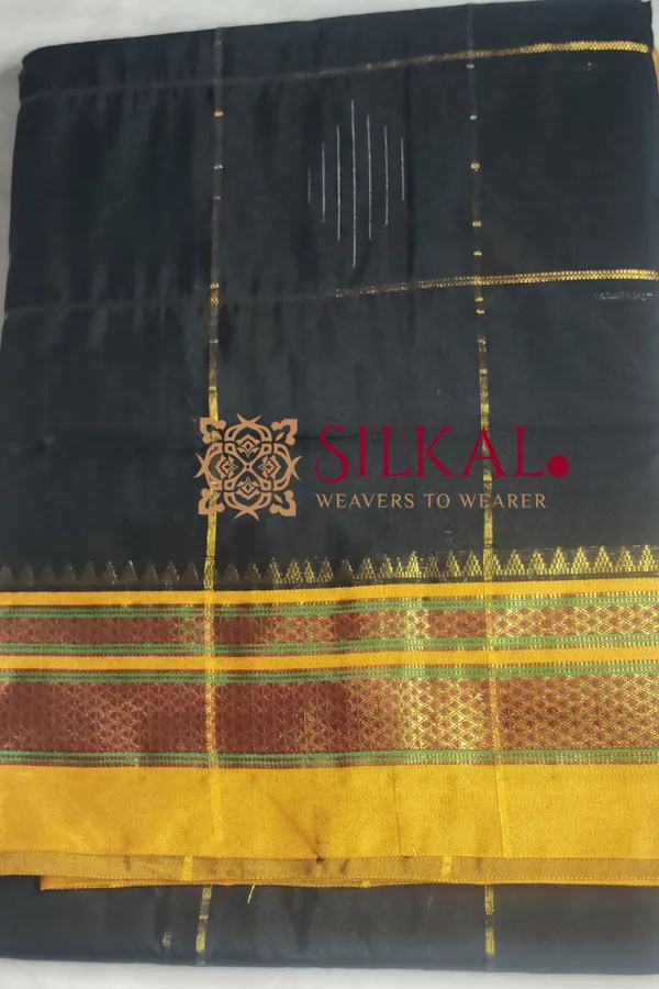 Ilkal_Mercerized_Sonamati_Cotton_Butta_Saree_Code-_SKL1113