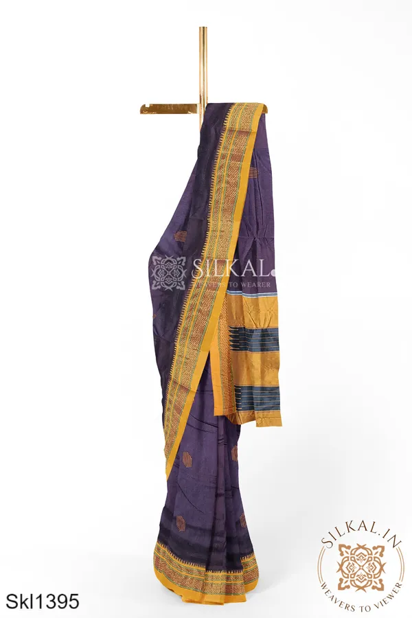 Ilkal_Mercerized_Sonamati_Cotton_Butta_Saree_SKL3053