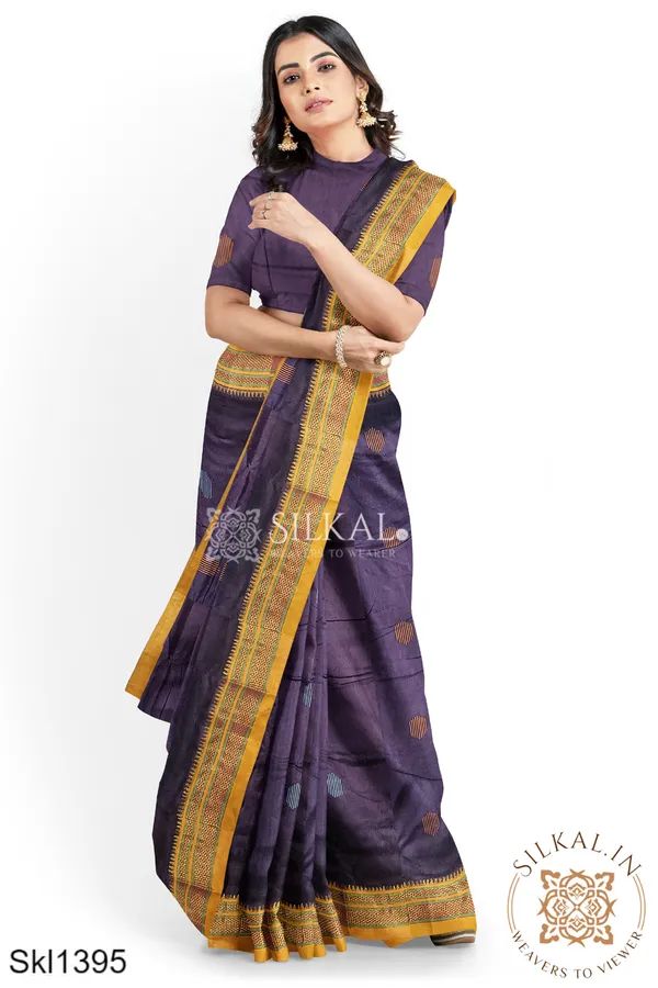 Ilkal_Mercerized_Sonamati_Cotton_Butta_Saree_SKL3053