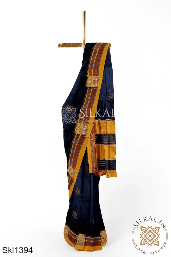 Ilkal_Mercerized_Sonamati_Cotton_Butta_Saree_SKL3054
