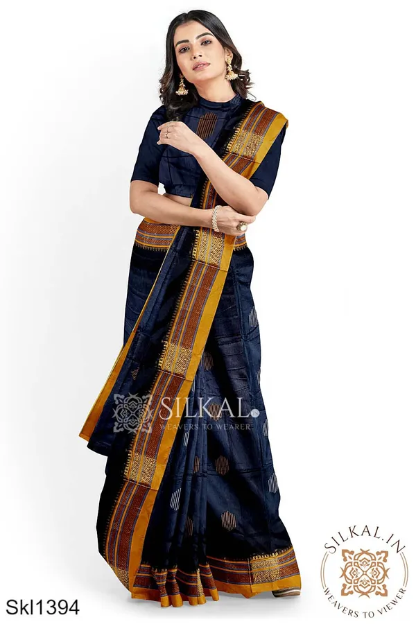 Ilkal_Mercerized_Sonamati_Cotton_Butta_Saree_SKL3054