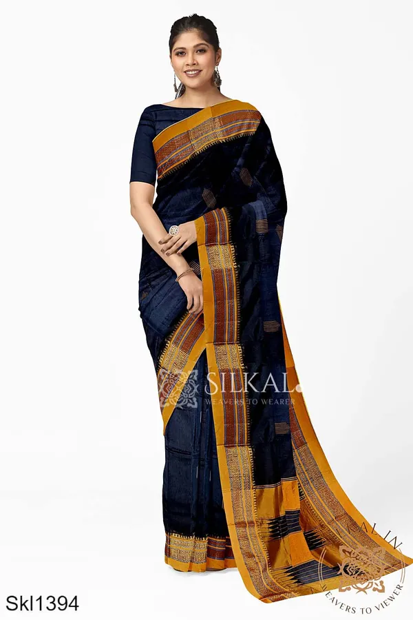 Ilkal_Mercerized_Sonamati_Cotton_Butta_Saree_SKL3054