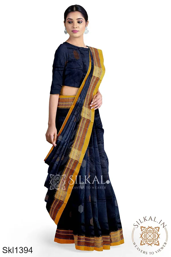 Ilkal_Mercerized_Sonamati_Cotton_Butta_Saree_SKL3054