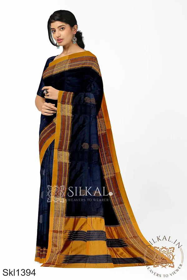Ilkal_Mercerized_Sonamati_Cotton_Butta_Saree_SKL3054