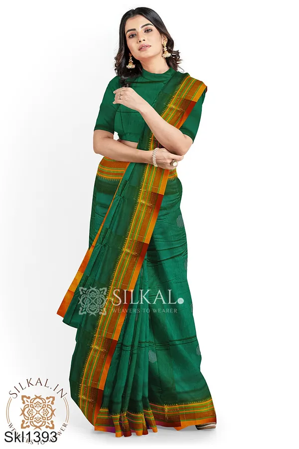 Ilkal_Mercerized_Sonamati_Cotton_Butta_Saree_SKL3055