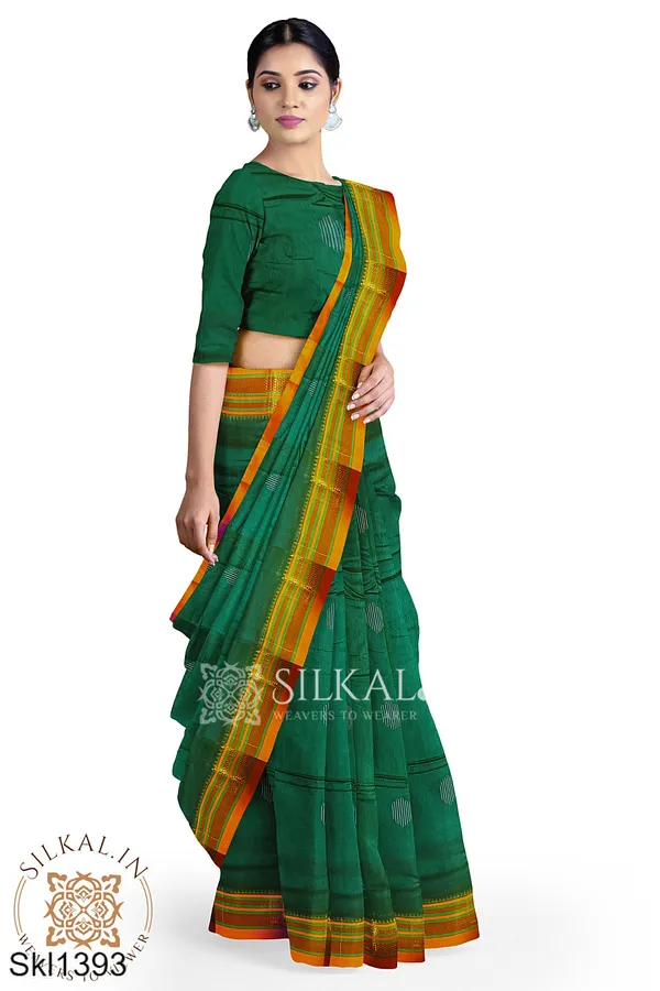 Ilkal_Mercerized_Sonamati_Cotton_Butta_Saree_SKL3055