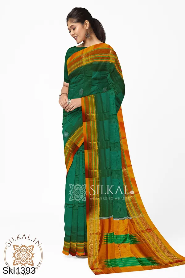Ilkal_Mercerized_Sonamati_Cotton_Butta_Saree_SKL3055