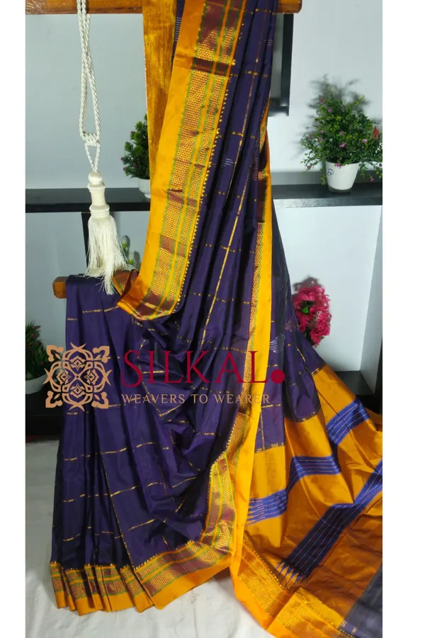 Ilkal_Mercerized_Sonamati_Cotton_Butta_Saree_Saree_Code-_SKL1483