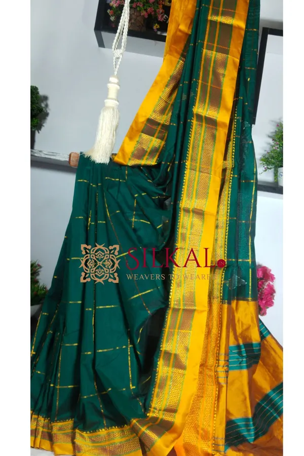 Ilkal_Mercerized_Sonamati_Cotton_Butta_Saree_Code-_SKL1794
