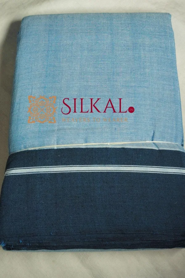 Ilkal_Patteda_Anchu_Pure_Cotton__Plain_Border_Saree_SKL_1950
