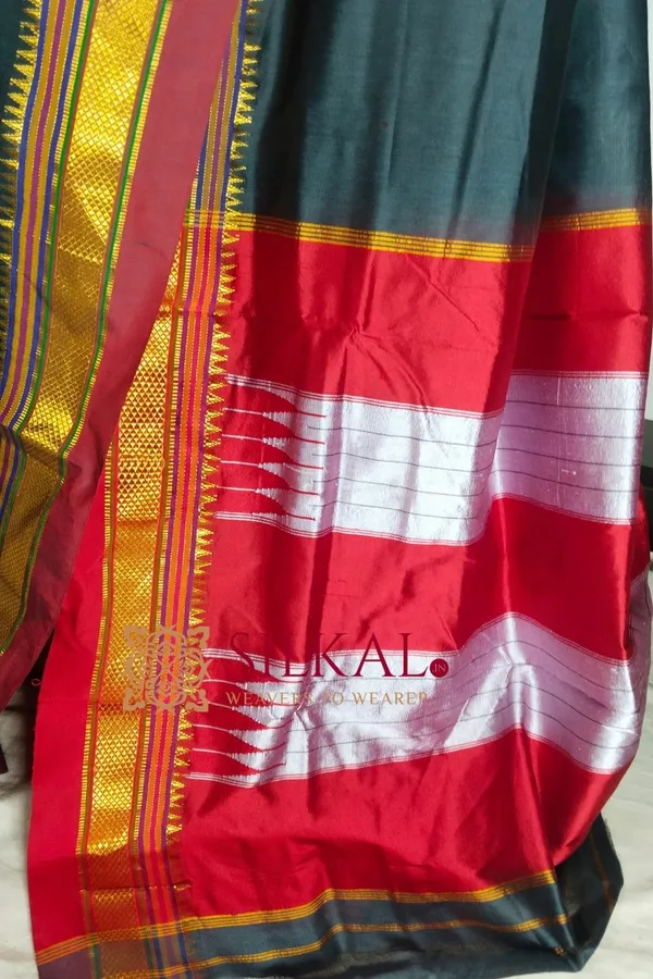 Ilkal_Plain_Mercerised_Silk_Saree_Saree_Code-_SKL1833