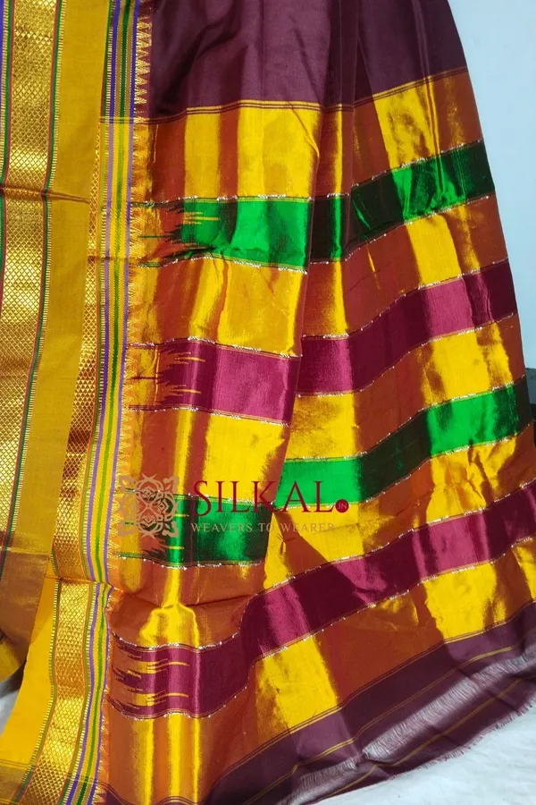 Ilkal_Plain_Mercerised_Silk_Saree_Code-_SKL1495