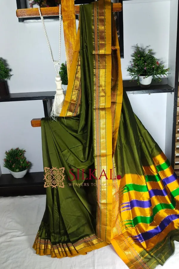 Ilkal_Plain_Mercerised_Silk_Saree_Code-_SKL1836