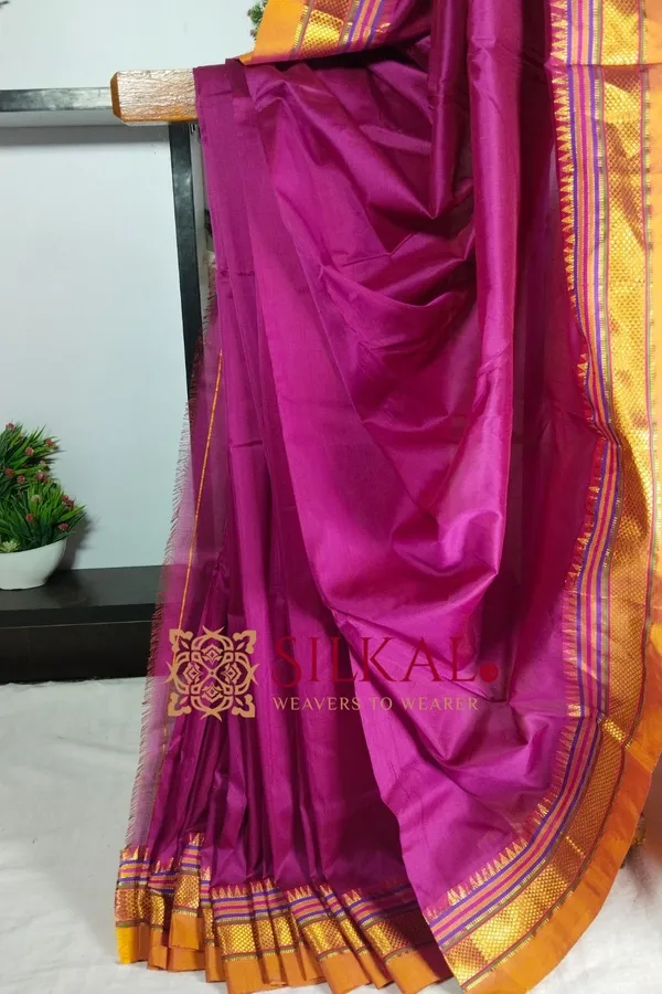 Ilkal_Plain_Mercerised_Silk_Saree_Code-_SKL1835