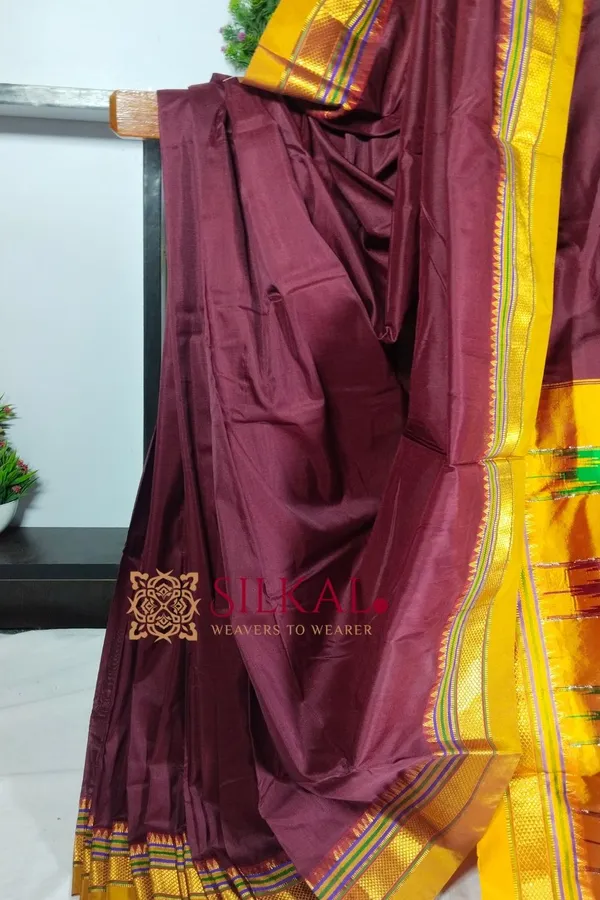 Ilkal_Plain_Mercerised_Silk_Saree_Code-_SKL1495