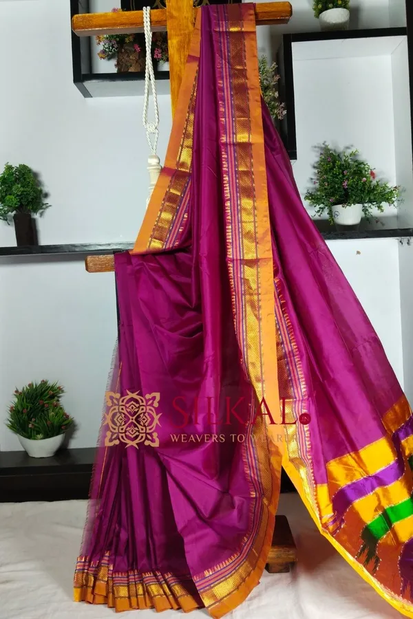 Ilkal_Plain_Mercerised_Silk_Saree_Code-_SKL1835