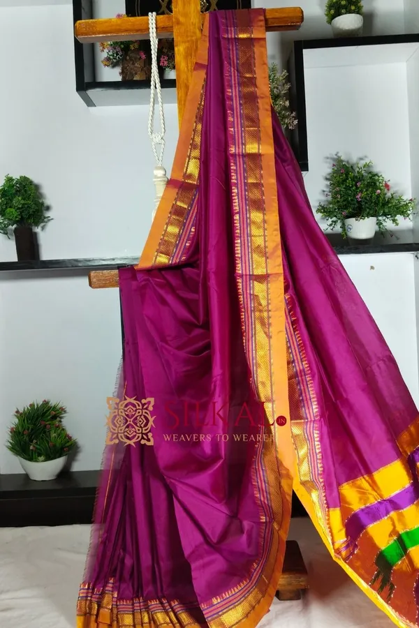 Ilkal_Plain_Mercerised_Silk_Saree_Code-_SKL1835