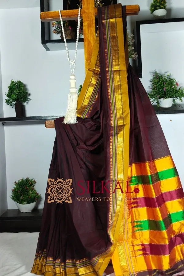 Ilkal_Plain_Mercerised_Silk_Saree_Code-_SKL1832