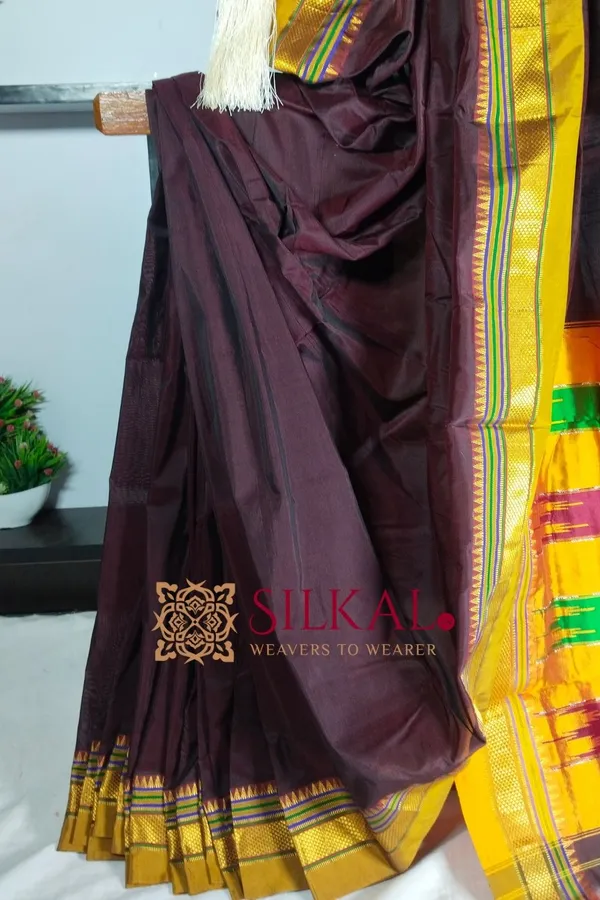Ilkal_Plain_Mercerised_Silk_Saree_Code-_SKL1832