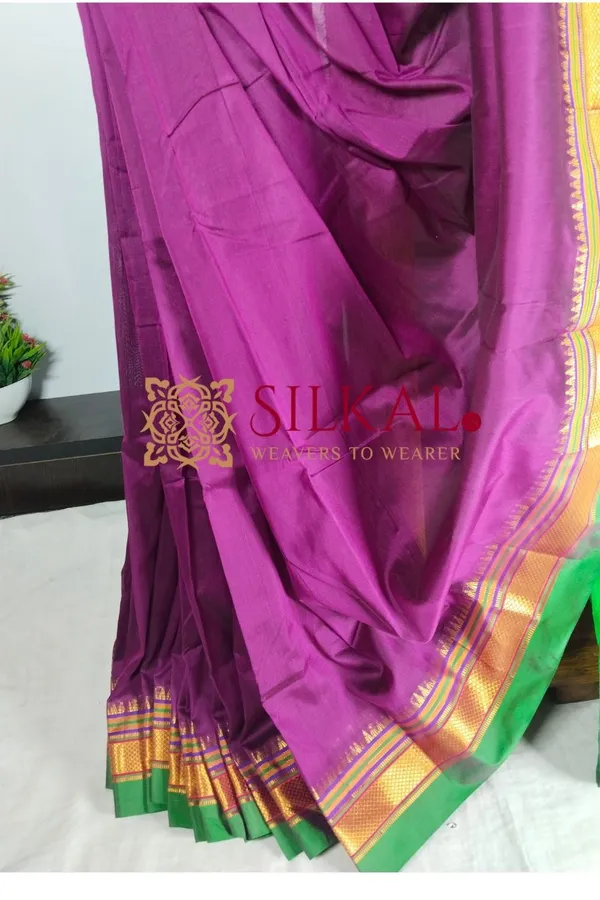 Ilkal_Plain_Mercerised_Silk_Saree_Code-_SKL1831