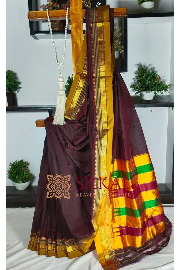 Ilkal_Plain_Mercerised_Silk_Saree_Code-_SKL1832