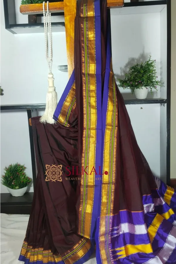 Ilkal_Plain_Mercerized_Silk_Saree_Saree_Code-_SKL1857