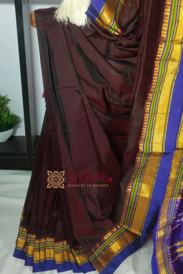 Ilkal_Plain_Mercerized_Silk_Saree_Saree_Code-_SKL1857