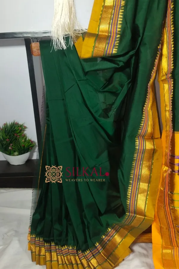 Ilkal_Plain_Mercerized_Silk_Saree_Code-_SKL1861