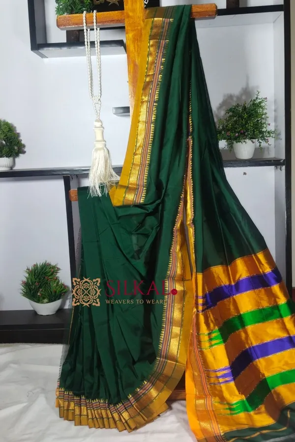 Ilkal_Plain_Mercerized_Silk_Saree_Code-_SKL1861