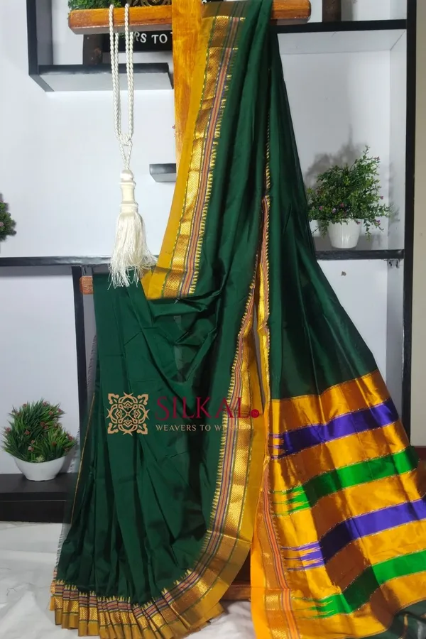 Ilkal_Plain_Mercerized_Silk_Saree_Code-_SKL1861