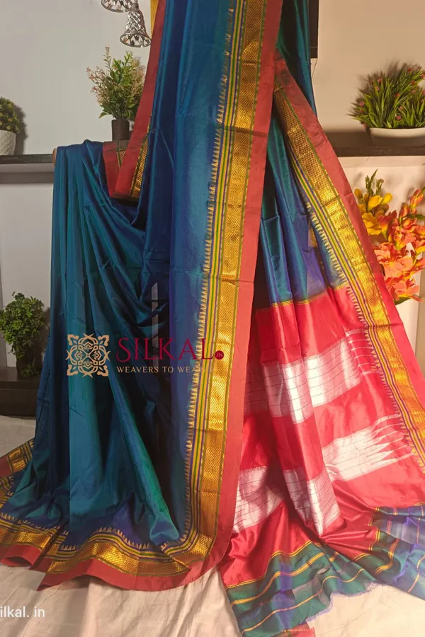Ilkal_Plain_Mercerized_Silk_Saree_Code-_SKL1300