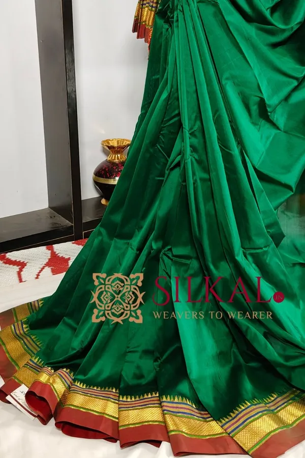 Ilkal_Plain_Mercerized_Silk_Saree_Saree_Code-_SKL3003