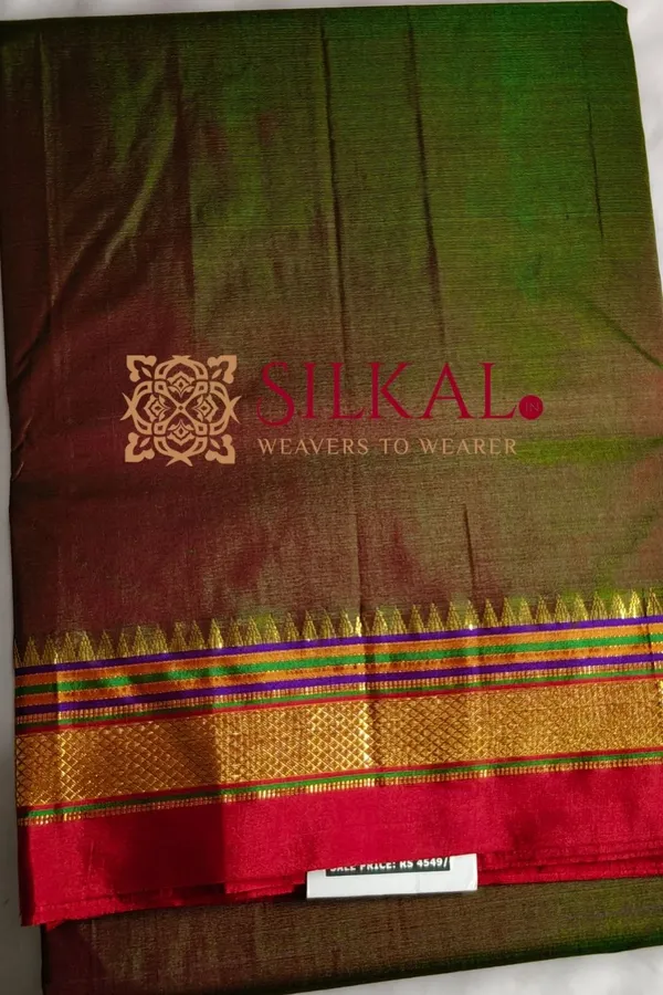 Ilkal_Plain_Mercerized_Silk_Saree_Saree_Code-_SKL3033