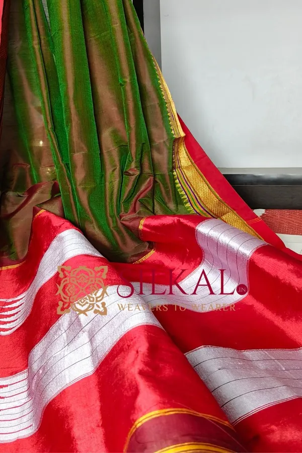 Ilkal_Plain_Mercerized_Silk_Saree_Saree_Code-_SKL3033