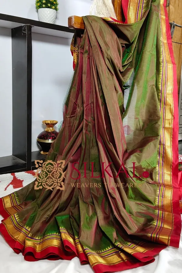 Ilkal_Plain_Mercerized_Silk_Saree_Saree_Code-_SKL3033