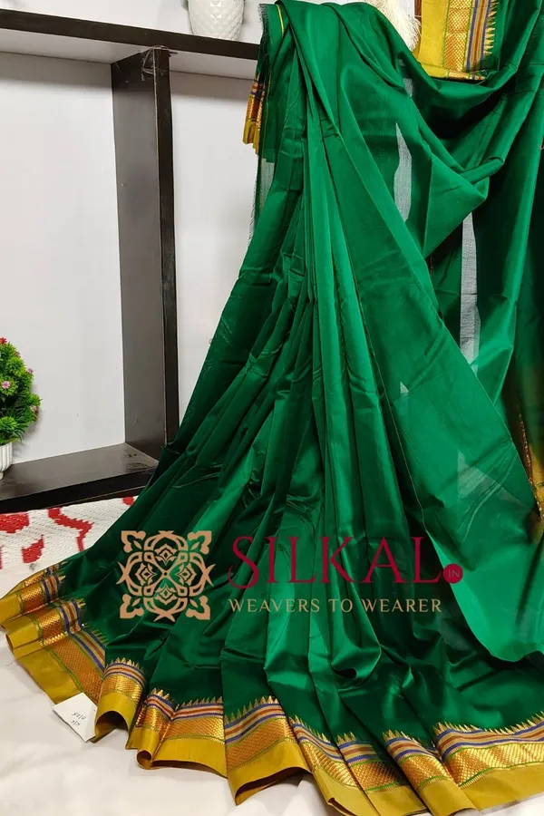 Ilkal_Plain_Mercerized_Silk_Saree_Saree_Code-_SKL3073