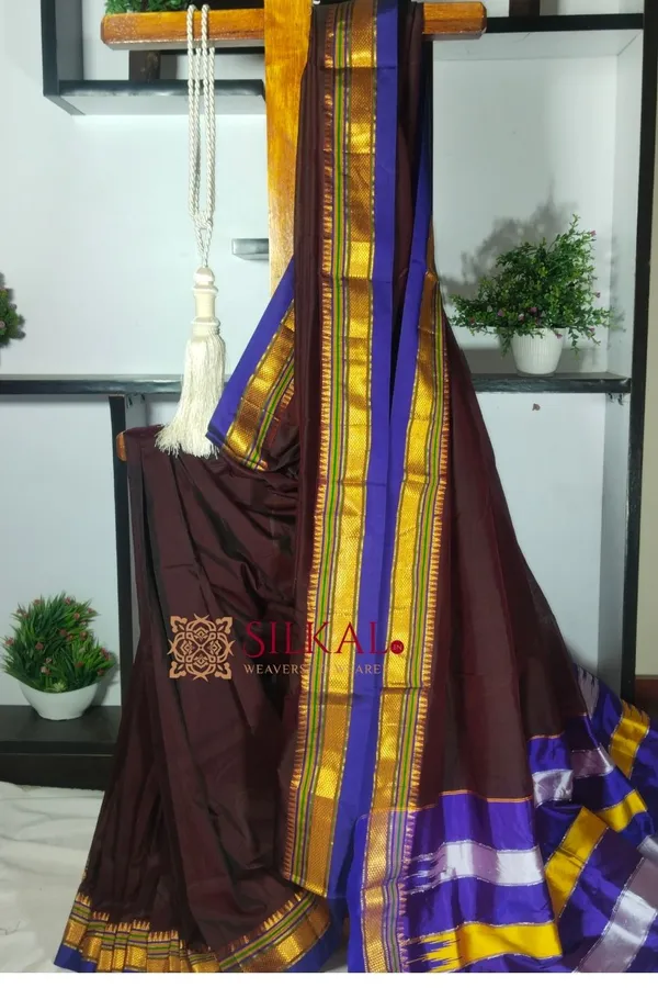 Ilkal_Plain_Mercerized_Silk_Saree_Saree_Code-_SKL1857