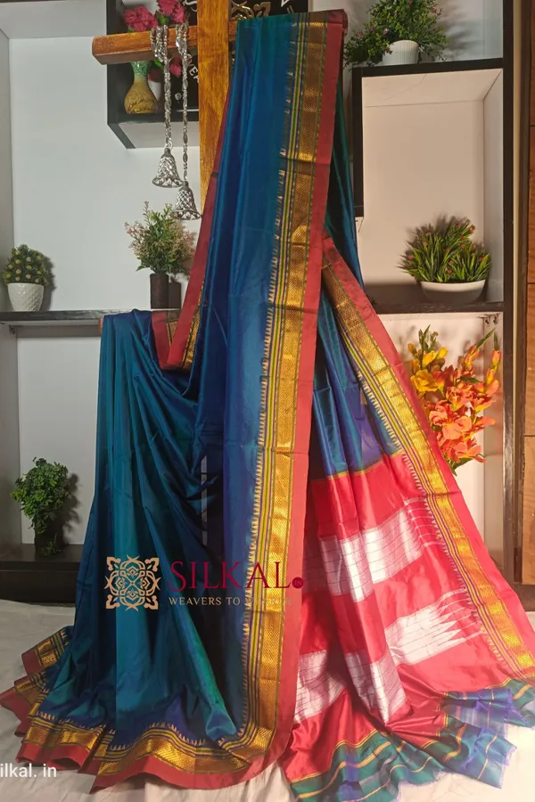 Ilkal_Plain_Mercerized_Silk_Saree_Code-_SKL1300