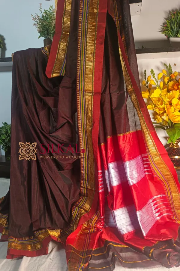 Ilkal_Plain_Mercerized_Silk_Saree_Code-_SKL1283