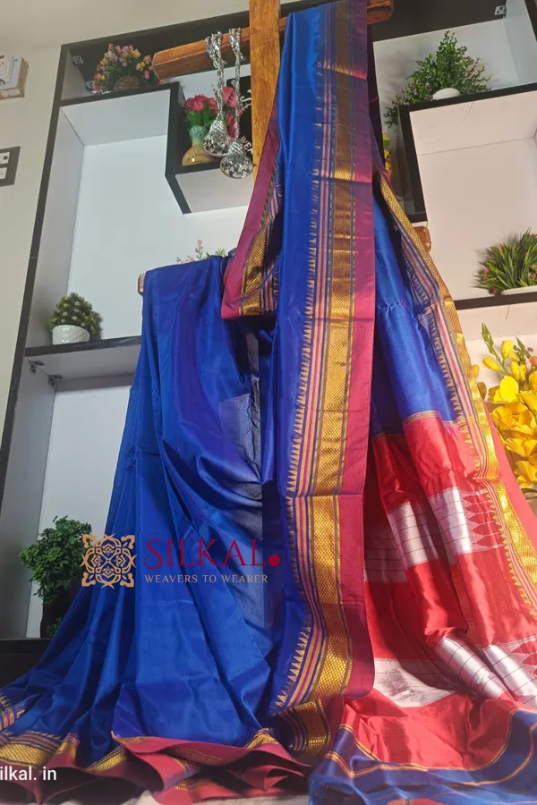Ilkal_Plain_Mercerized_Silk_Saree_Saree_Code-_SKL1723