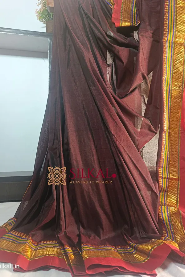 Ilkal_Plain_Mercerized_Silk_Saree_Code-_SKL1283