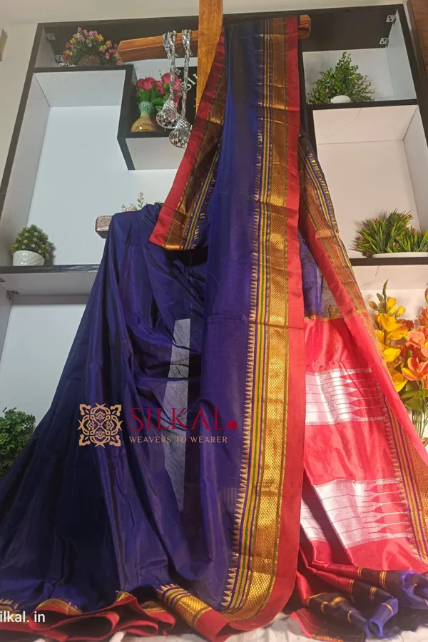 Ilkal_Plain_Mercerized_Silk_Saree_Saree_Code-_SKL1724