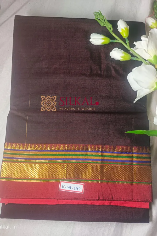 Ilkal_Plain_Mercerized_Silk_Saree_Code-_SKL1283