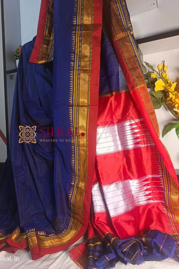 Ilkal_Plain_Mercerized_Silk_Saree_Saree_Code-_SKL1724