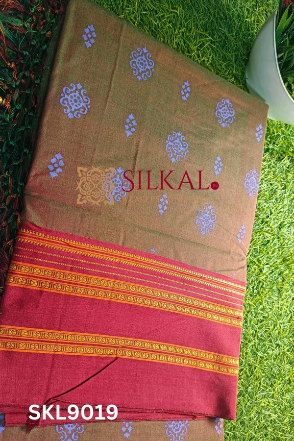 Ilkal_Print_Viscose_Silk_Gayatri_Border_Saree_Saree_Code-_SKL1876
