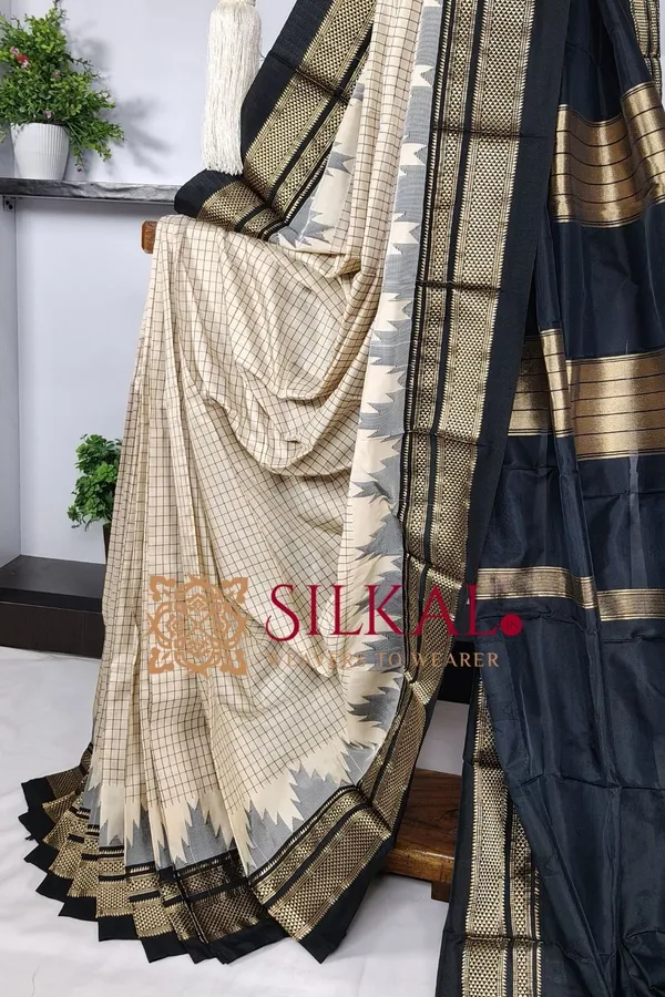 Ilkal_Pure_Silk_Chaduranga_Saree_SKL03738